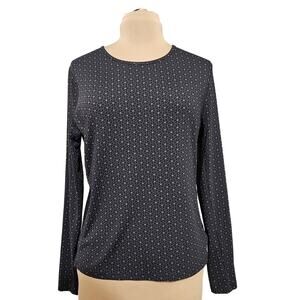 Hang Ten Swim Sun Shirt Long Sleeve Rash Guard Women Large Blue Zip Pocket Beach